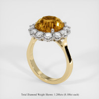 6.85 Ct. Gemstone Ring, 14K White & Yellow 2
