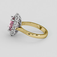 2.78 Ct. Pink Malaya Garnet Ring, 14K White & Yellow 4