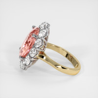 9.05 Ct. Padparadscha Sapphire Ring, 14K White & Yellow 4