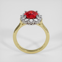 3.00 Ct. Ruby Ring, 14K White & Yellow 3