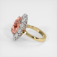 12.01 Ct. Padparadscha Sapphire Ring, 14K White & Yellow 4
