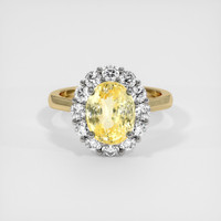 4.01 Ct. Sapphire Ring, 14K White & Yellow 1