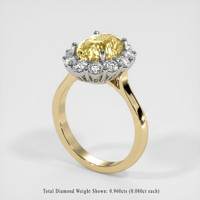 4.01 Ct. Sapphire Ring, 14K White & Yellow 2