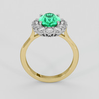 2.20 Ct. Emerald Ring, 18K White & Yellow 3