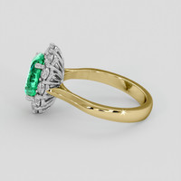 2.20 Ct. Emerald Ring, 18K White & Yellow 4