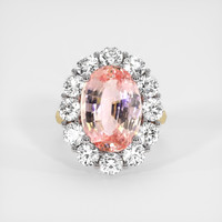 9.05 Ct. Sapphire Ring, 18K White & Yellow 1