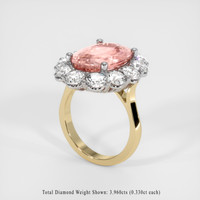 9.05 Ct. Sapphire Ring, 18K White & Yellow 2