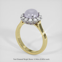 4.38 Ct. White Sapphire Ring, 18K White & Yellow 2