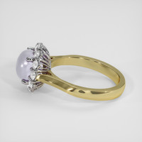 4.38 Ct. White Sapphire Ring, 18K White & Yellow 4