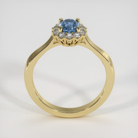 0.81 Ct. Greyish Blue Sapphire Ring, 10K Yellow Gold 3