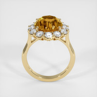 6.85 Ct. Yellowish Brown Zircon Ring, 10K Yellow Gold 3