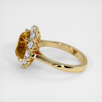 6.85 Ct. Yellowish Brown Zircon Ring, 10K Yellow Gold 4