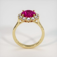 3.07 Ct. Pink Sapphire Ring, 10K Yellow Gold 3