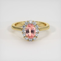 1.80 Ct. Padparadscha Sapphire Ring, 10K Yellow Gold 1