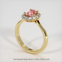 1.80 Ct. Padparadscha Sapphire Ring, 10K Yellow Gold 2
