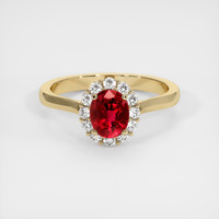 1.28 Ct. Ruby Ring, 10K Yellow Gold 1