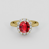 2.36 Ct. Ruby Ring, 10K Yellow Gold 1