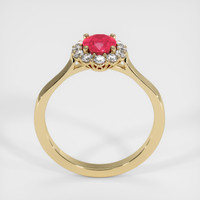 1.20 Ct. Pinkish Red Ruby Ring, 10K Yellow Gold 3