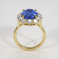 4.31 Ct. Blue Sapphire Ring, 10K Yellow Gold 3