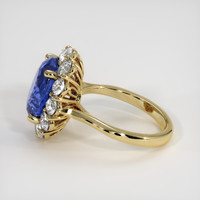 4.31 Ct. Blue Sapphire Ring, 10K Yellow Gold 4