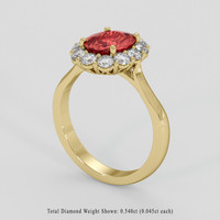 1.50 Ct. Padparadscha Sapphire Ring, 10K Yellow Gold 2