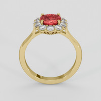 1.50 Ct. Padparadscha Sapphire Ring, 10K Yellow Gold 3