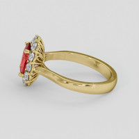 1.50 Ct. Padparadscha Sapphire Ring, 10K Yellow Gold 4