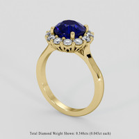 2.80 Ct. Blue Sapphire Ring, 10K Yellow Gold 2