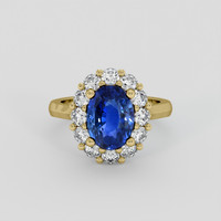 2.55 Ct. Blue Sapphire Ring, 10K Yellow Gold 1