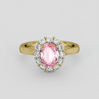 1.43 Ct. Pink Sapphire Ring, 10K Yellow Gold 1