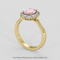 1.43 Ct. Pink Sapphire Ring, 10K Yellow Gold 2