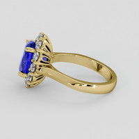 2.90 Ct. Blue Sapphire Ring, 10K Yellow Gold 4