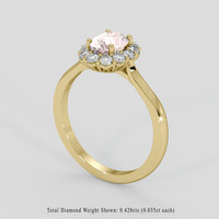 1.46 Ct. Peach Sapphire Ring, 10K Yellow Gold 2