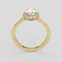 1.46 Ct. Peach Sapphire Ring, 10K Yellow Gold 3