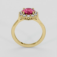 1.92 Ct. Pink Tourmaline Ring, 14K Yellow Gold 3