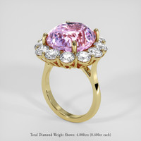 18.30 Ct. Pink Kunzite Ring, 14K Yellow Gold 2