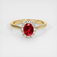 1.28 Ct. Ruby Ring, 14K Yellow Gold 1