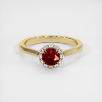 0.85 Ct. Ruby Ring, 14K Yellow Gold 1