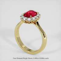 1.61 Ct. Ruby Ring, 14K Yellow Gold 2