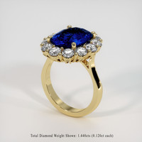 4.07 Ct. Sapphire Ring, 14K Yellow Gold 2