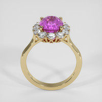 3.82 Ct. Pinkish Purple Sapphire Ring, 14K Yellow Gold 3