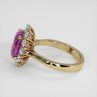3.82 Ct. Pinkish Purple Sapphire Ring, 14K Yellow Gold 4