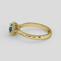 0.67 Ct. Green Sapphire Ring, 14K Yellow Gold 4