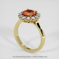 1.75 Ct. Padparadscha Sapphire Ring, 14K Yellow Gold 2