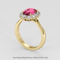 2.20 Ct. Pink Sapphire Ring, 14K Yellow Gold 2