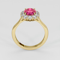 2.20 Ct. Pink Sapphire Ring, 14K Yellow Gold 3