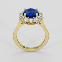 2.83 Ct. Blue Sapphire Ring, 14K Yellow Gold 3