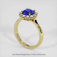 2.15 Ct. Blue Sapphire Ring, 14K Yellow Gold 2