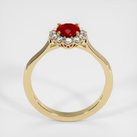 0.88 Ct. Ruby Ring, 14K Yellow Gold 3