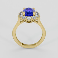 2.90 Ct. Blue Sapphire Ring, 14K Yellow Gold 3
